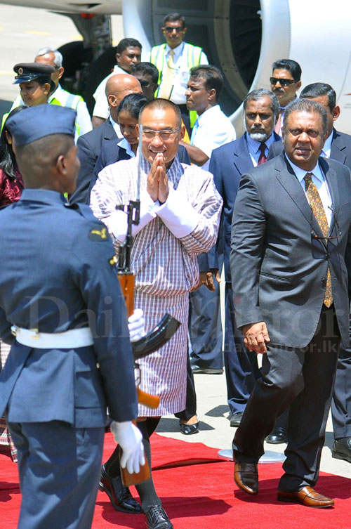 Bhutanese PM in Sri Lanka