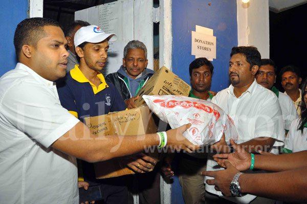 Relief for landslide victims