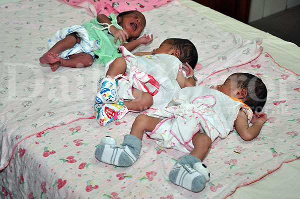 Mother blessed with triplets