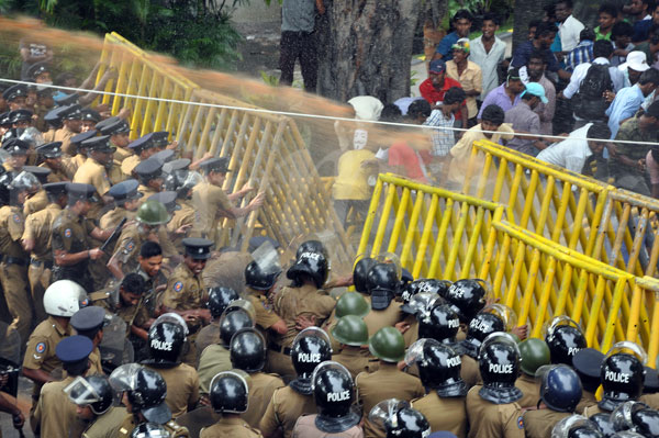 Students protest at Fort