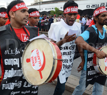 NTUC protest seeking salary hike