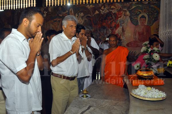 Ranil at Sedawattha Temple