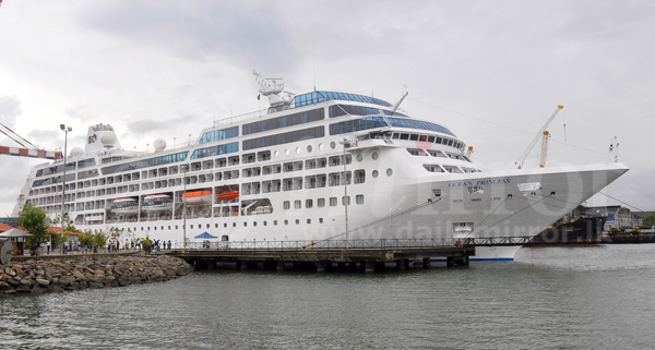 MV Ocean Princess docks at Colombo Harbour