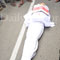 Hearse door opens and dumps coffin on road