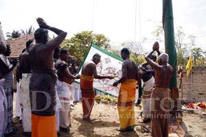 Hoisting the flag