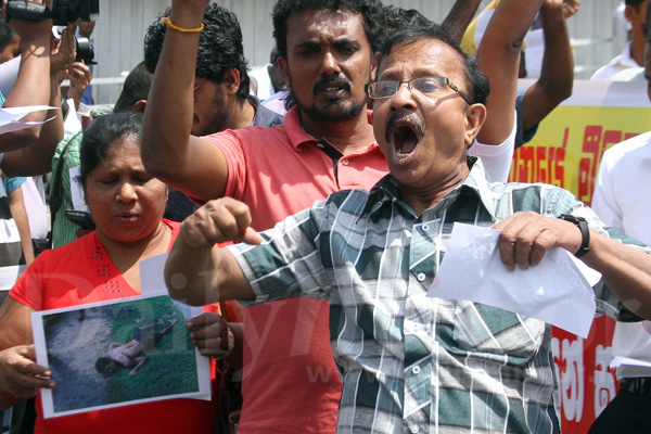 Protest against Welikada shooting