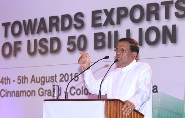 Maithri addresses Economic Summit