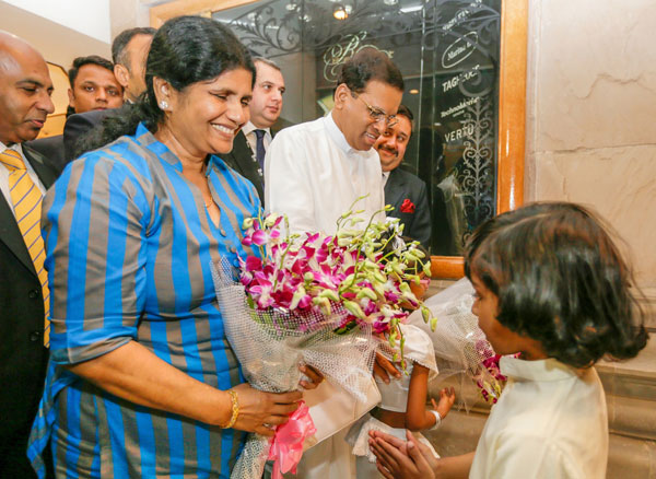 President arrives in India