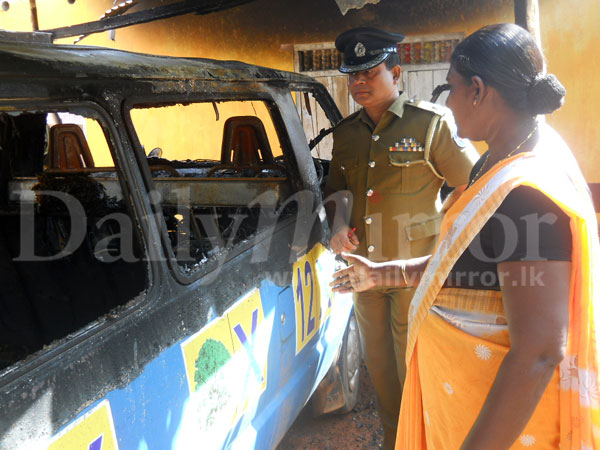 SLMC candidate’s vehicle torched