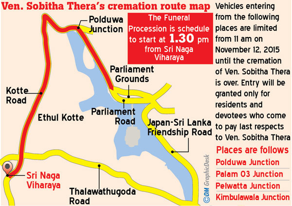 Cremation route map