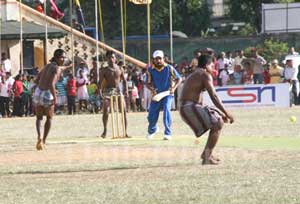 Parliamentarians beat Veddah cricket team