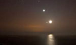 Rare conjunction of Venus and Jupiter