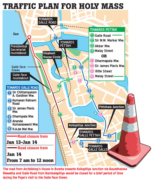 Traffic plan for Holly Mass