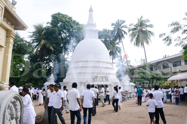 Seeking blessings on Poson Poya day