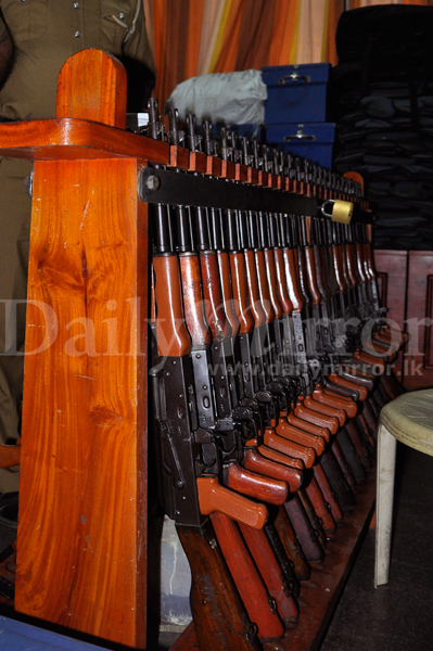 Rakna Lanka Armoury being inspected