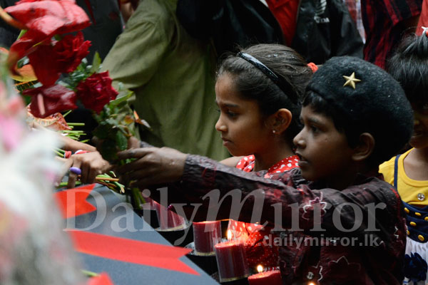 Floral tribute to Rohana Wijeweera