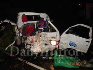 Banana lorry in collision with tipper