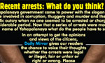 Recent arrests: What do you think?