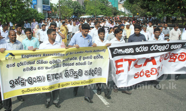 Protest rally against ETCA