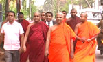 Protest at Homagama Court; six monks released on bail 