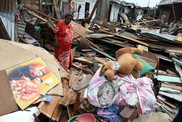 Unauthorized houses demolished