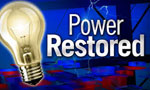 Power restored in several areas in the country