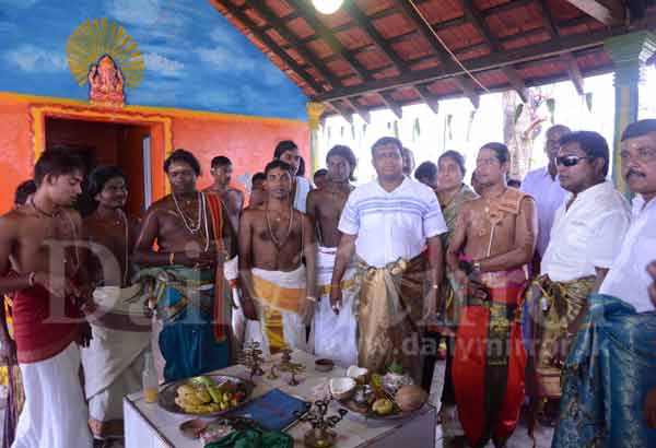 CSD opens Hindu Kovil in Kilinochchi