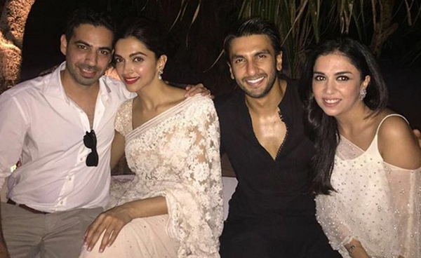 Deepika, Ranveer at friend's wedding in SL