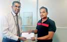 Nuwan wins T 20 travel package through Seylan Facebook promo