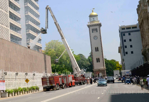 Fire drill at Central Bank