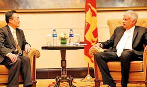 PM Ranil meets Huawei VP  Yao Weimin in Beijing