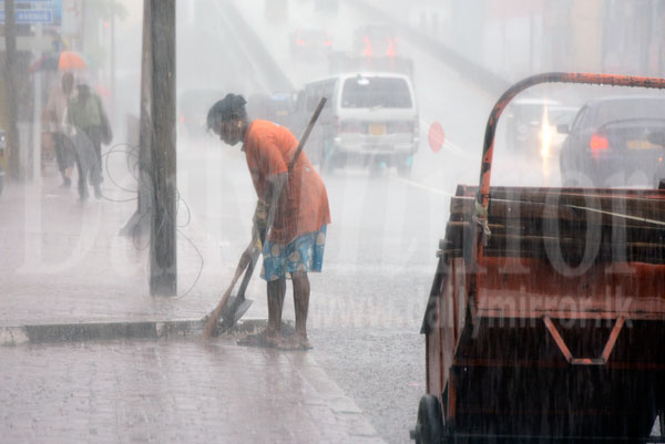 Busy in rain or shine