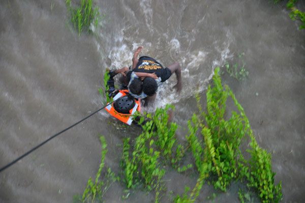 SLAF launch rescue operations