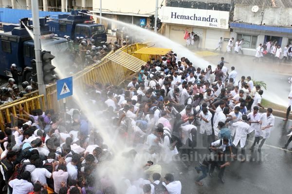 Uni students tear-gassed