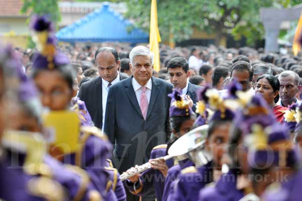 Ranil at Viharamahadevi Balika Vidyalaya