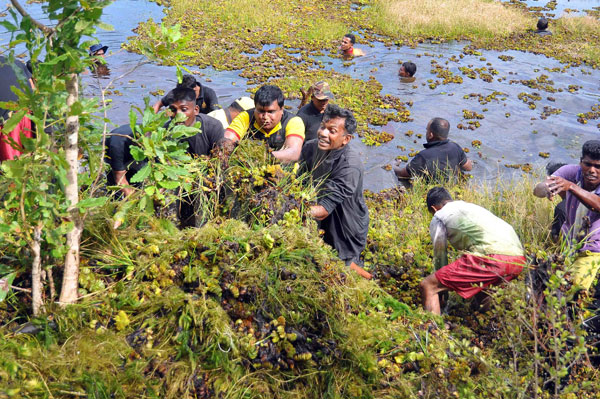 Civil Defence Force clean up P’naruwa Mahiya Wewa