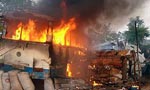 Shops in Olcott Mawatha catch fire
