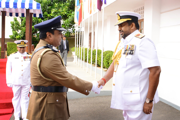 Navy Commander welcomes IGP to Naval HQ