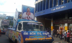 Paada Yathra causes heavy traffic in vicinity of Town Hall