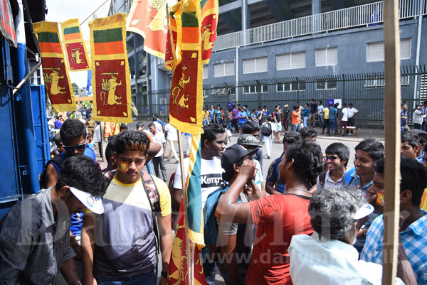 Fans at the second ODI