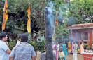 Tapasya Industries lights six-foot-tall incense sticks for Nallur Festival 2016