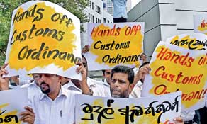 Protesting against proposed Customs law