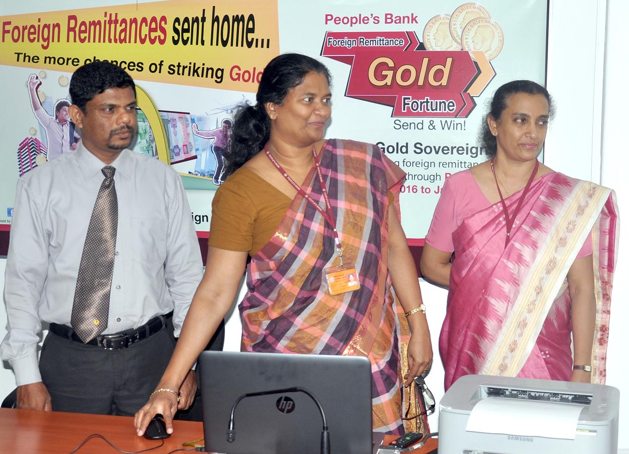 People’s Bank Foreign Remittance Gold Fortune 2016’ rewards 15 upto date