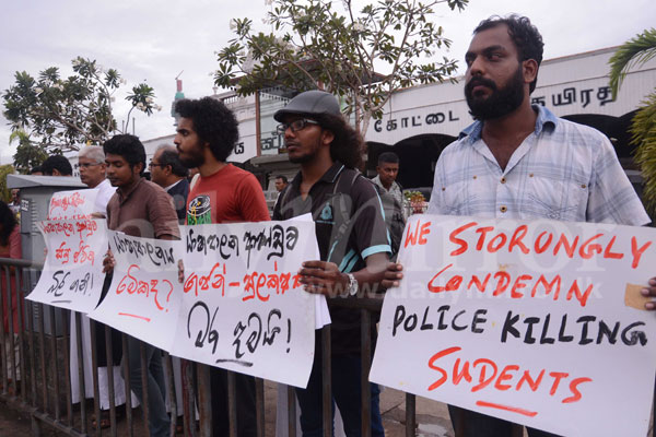 Protest against Jaffna students killing