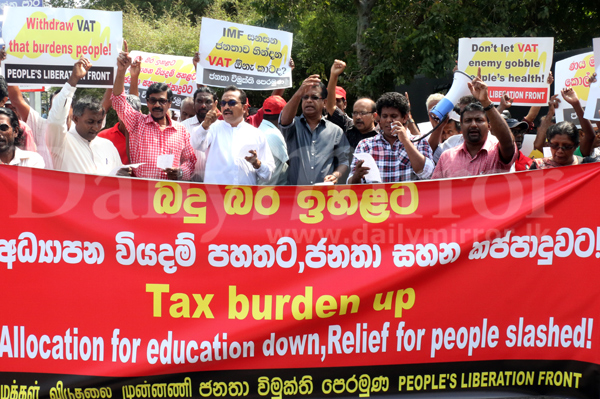 JVP protests against VAT