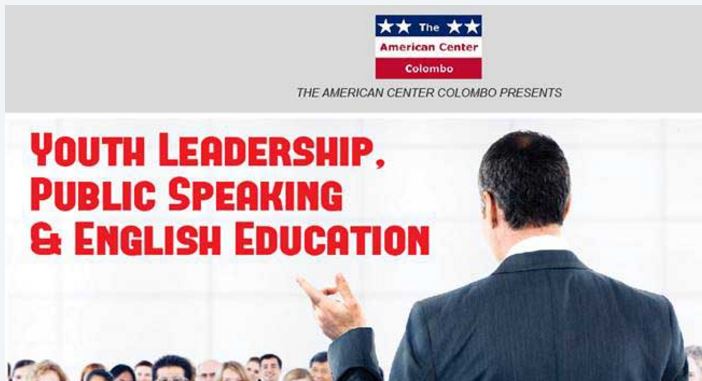 Youth leadership, Public speaking and English education sessions at the American Center Colombo