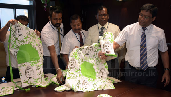 Buddha images on aprons