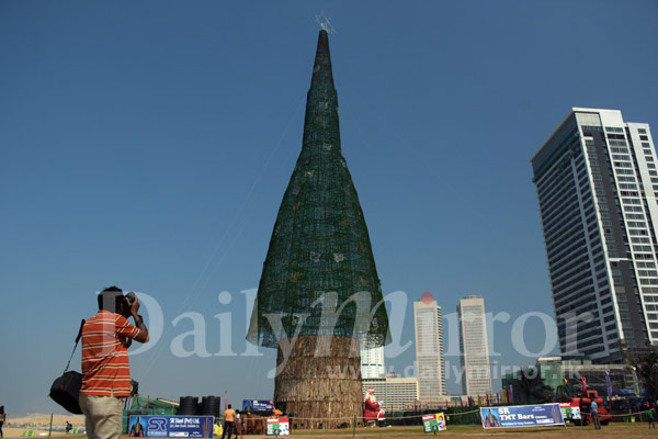 The world's tallest artificial Christmas tree