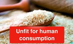 Imported rice unfit for human consumption is circulating in the market