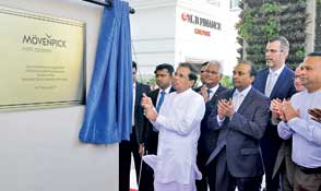 President declares open Movenpick Hotel Colombo